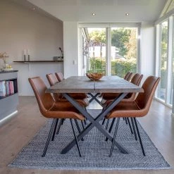 Red Living Table Maury - Chêne massif / Aluminium - Largeur : 200 cm -Meubles de salle à manger Soldes Magasin 1000231046 201125 16493300301 MOOD DETAILS P000000001000231046 mood