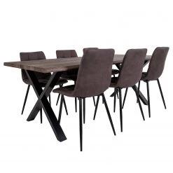 Red Living Table Maury - Chêne massif / Aluminium - Largeur : 200 cm -Meubles de salle à manger Soldes Magasin 1000231046 201125 16493300304 DETAILS P000000001000231046