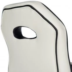 Loftscape Chaises de bar Yoncalla (lot de 2) - Imitation cuir / Métal - Noir et blanc - Chrome -Meubles de salle à manger Soldes Magasin 1000231303 220411 037 DETAILS P000000001000231303