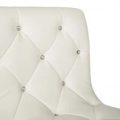 Red Living Chaises de bar Rougon (lot de 2) - Imitation cuir - Chrome - Blanc -Meubles de salle à manger Soldes Magasin 1000231304 220406 050 DETAILS P000000001000231304