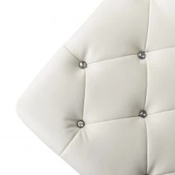 Red Living Chaises de bar Rougon (lot de 2) - Imitation cuir - Chrome - Blanc -Meubles de salle à manger Soldes Magasin 1000231304 220406 055 DETAILS P000000001000231304