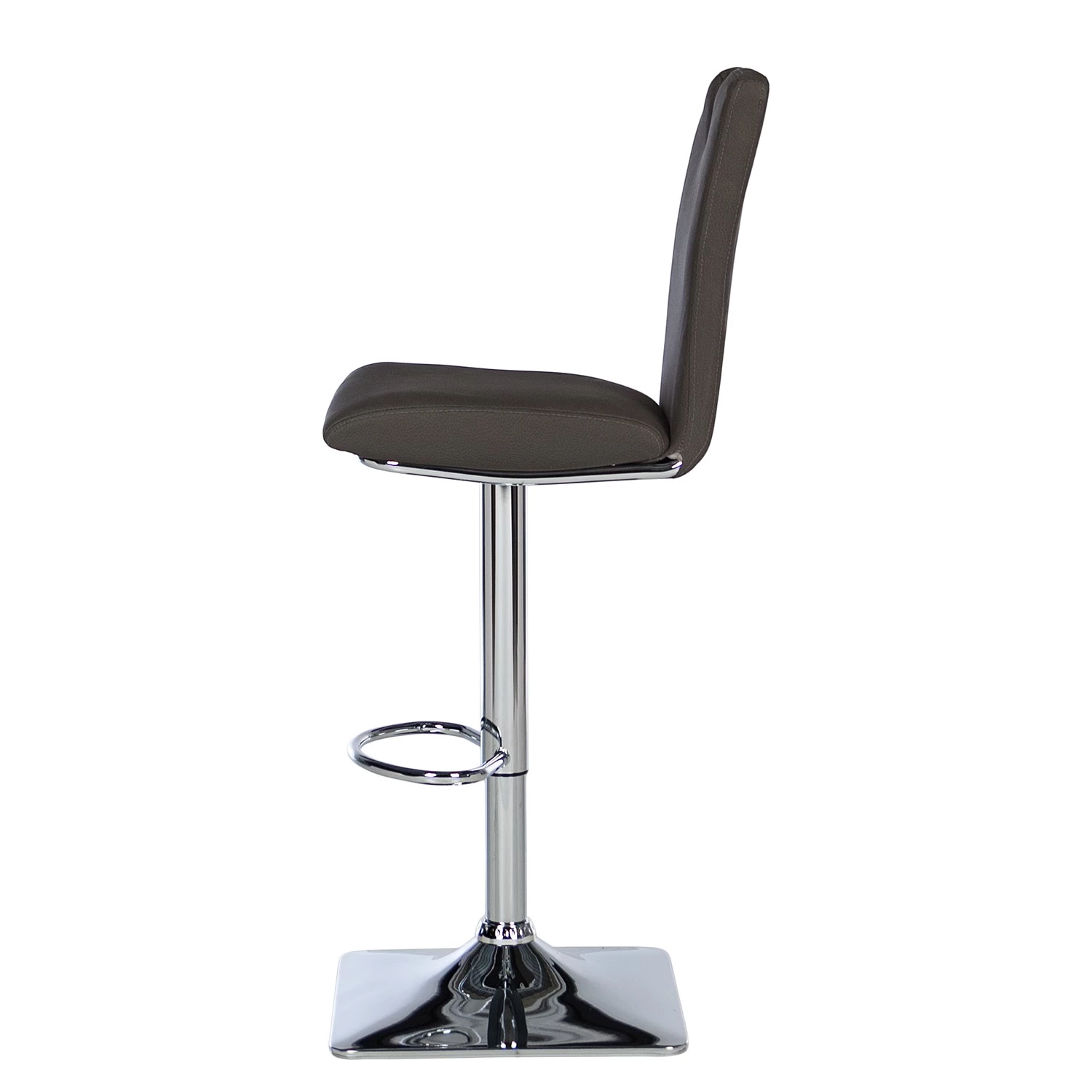 Loftscape Chaises de bar Swanville (lot de 2) - Microfibre / Métal - Marron foncé / Chrome 3 Loftscape Chaises de bar Swanville (lot de 2) - Microfibre / Métal - Marron foncé / Chrome – Image 3