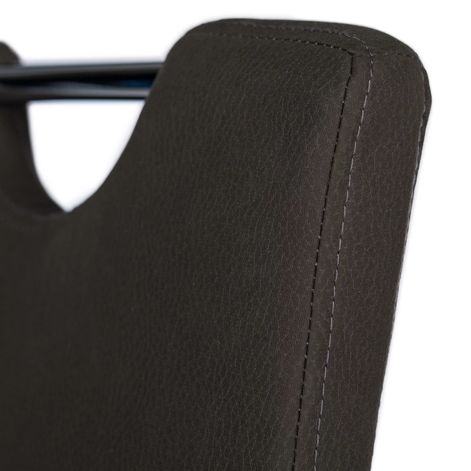 Loftscape Chaises de bar Swanville (lot de 2) - Microfibre / Métal - Marron foncé / Chrome 6 Loftscape Chaises de bar Swanville (lot de 2) - Microfibre / Métal - Marron foncé / Chrome – Image 6