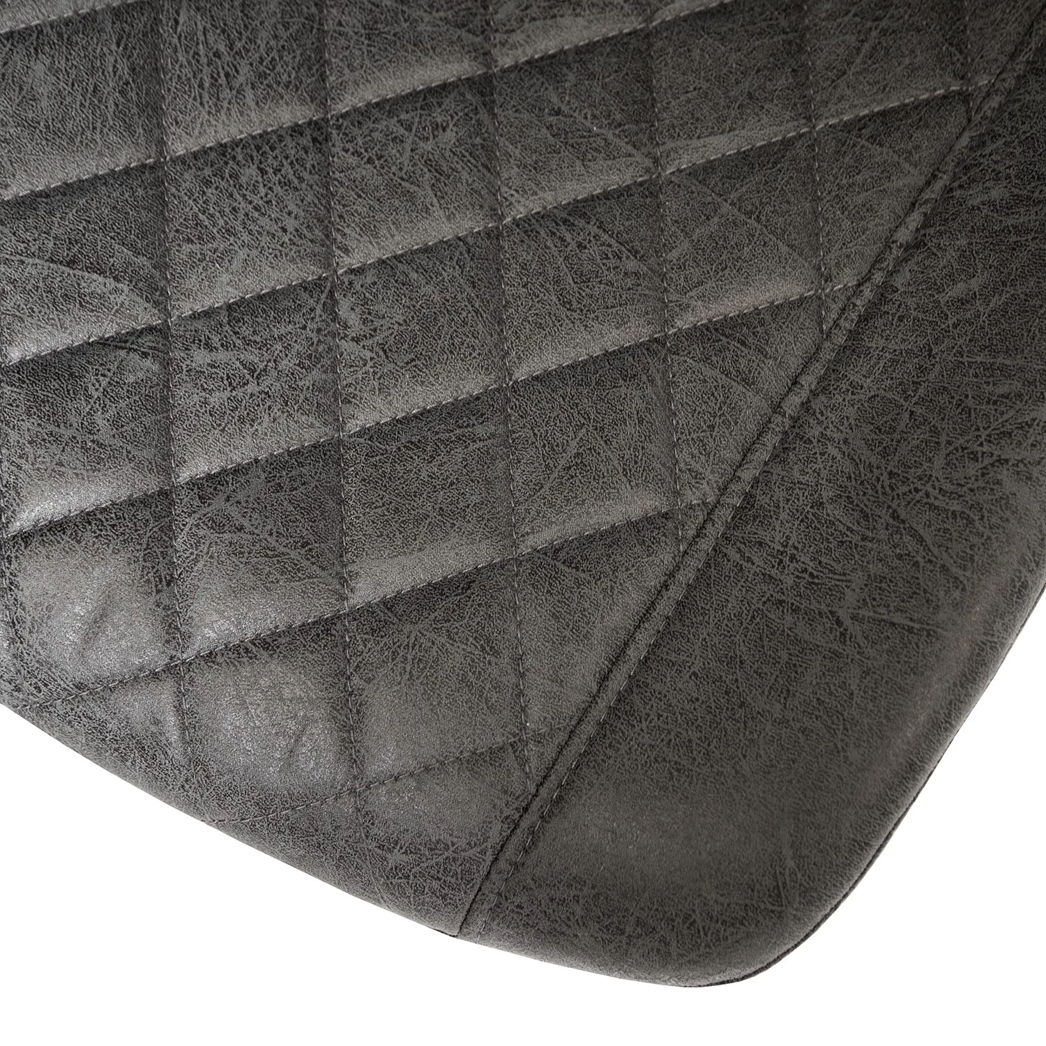 Red Living Chaises de bar Wismes (lot de 2) - Microfibre / Fer - Gris vintage 7 Red Living Chaises de bar Wismes (lot de 2) - Microfibre / Fer - Gris vintage – Image 7