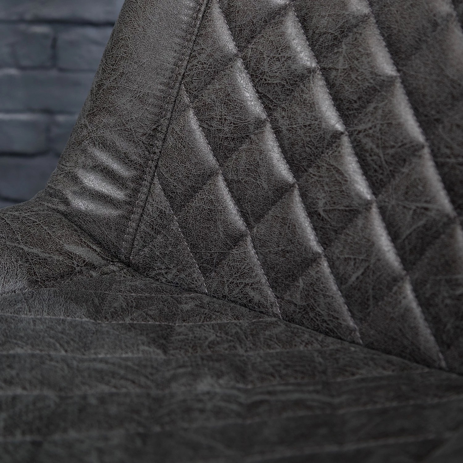 Red Living Chaises de bar Wismes (lot de 2) - Microfibre / Fer - Gris vintage 8 Red Living Chaises de bar Wismes (lot de 2) - Microfibre / Fer - Gris vintage – Image 8