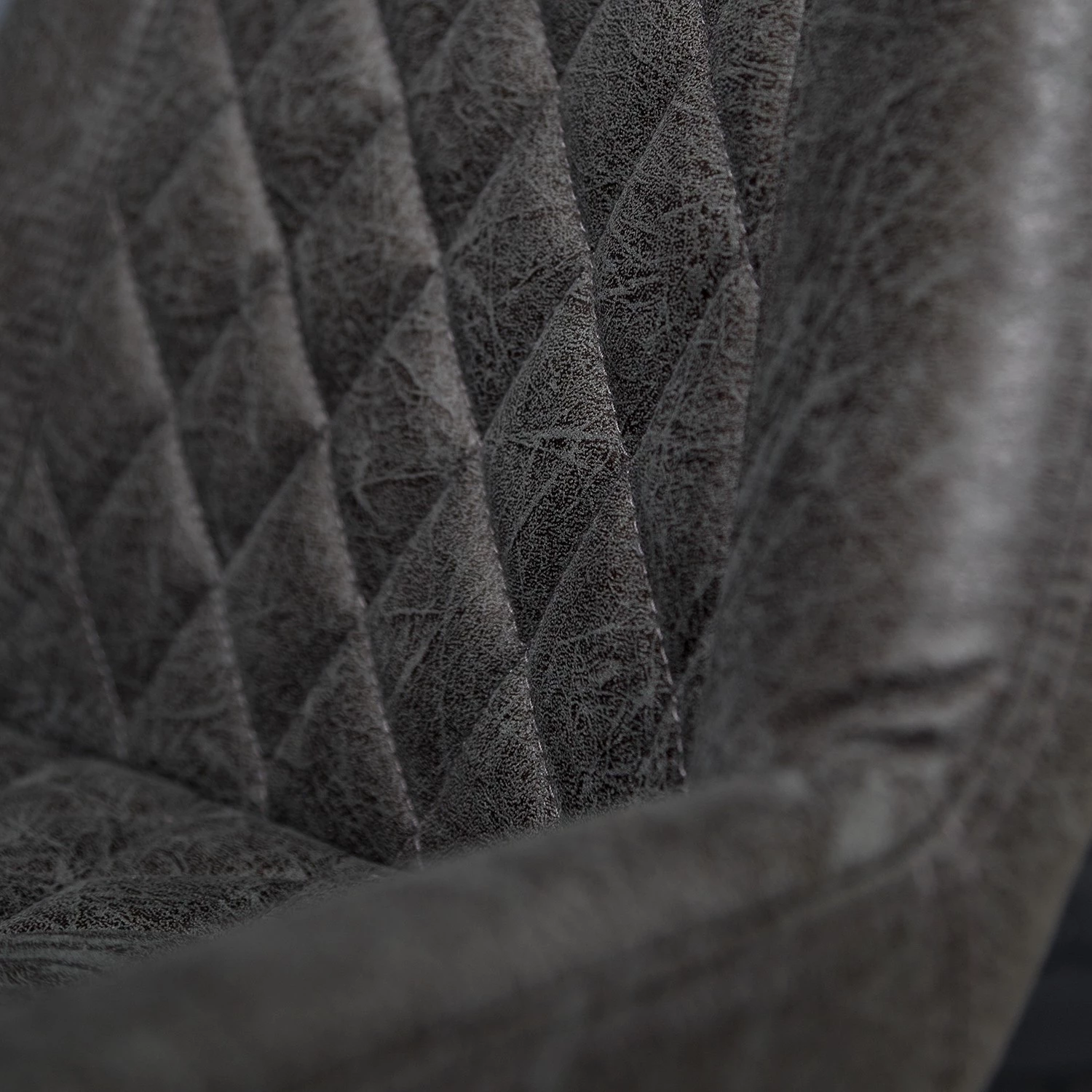 Red Living Chaises de bar Wismes (lot de 2) - Microfibre / Fer - Gris vintage 10 Red Living Chaises de bar Wismes (lot de 2) - Microfibre / Fer - Gris vintage – Image 10