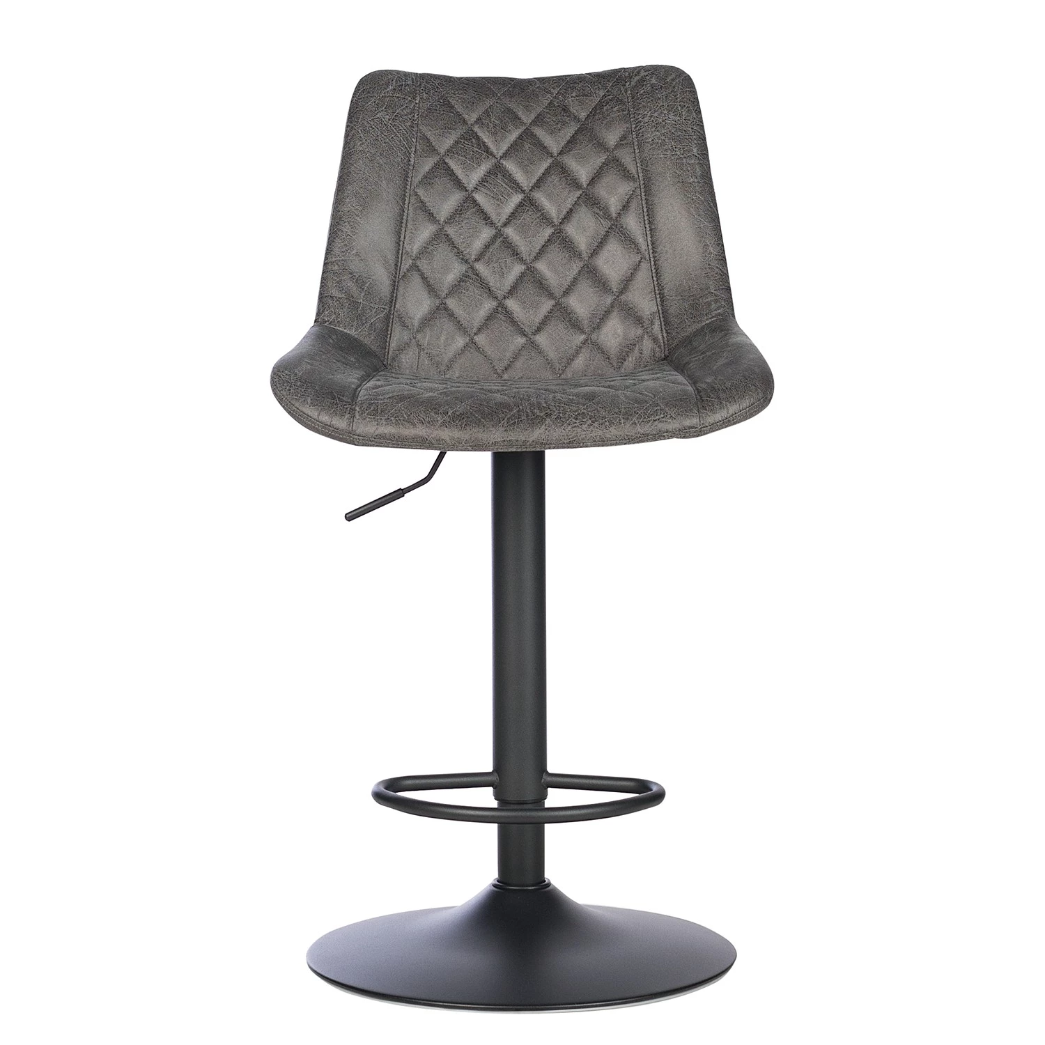 Red Living Chaises de bar Wismes (lot de 2) - Microfibre / Fer - Gris vintage 3 Red Living Chaises de bar Wismes (lot de 2) - Microfibre / Fer - Gris vintage – Image 3