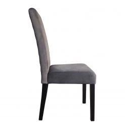 Loftscape Chaises capitonnées Moux (lot de 2) - Velours / Hévéa massif - Gris / Noir 8 Loftscape Chaises capitonnées Moux (lot de 2) - Velours / Hévéa massif - Gris / Noir -Meubles de salle à manger Soldes Magasin 1000232778 210504 11353200003 DETAILS P000000001000232778