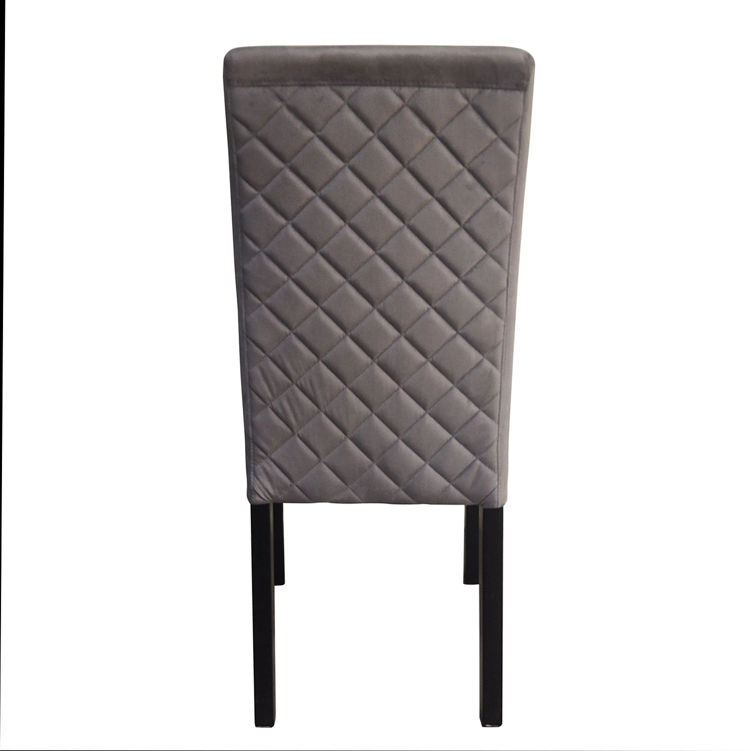 Loftscape Chaises capitonnées Moux (lot de 2) - Velours / Hévéa massif - Gris / Noir 5 Loftscape Chaises capitonnées Moux (lot de 2) - Velours / Hévéa massif - Gris / Noir – Image 5