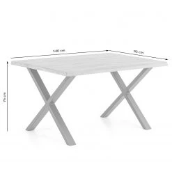 Red Living Table Woodbury - Chêne massif / Acier - Chêne foncé - Largeur : 140 cm -Meubles de salle à manger Soldes Magasin 1000232842 201204 14065400237 SKETCH DETAILS P000000001000232842 sketch