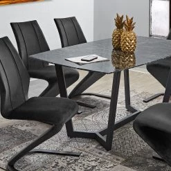 Loftscape Table Colpo - Imitation marbre noir / Noir -Meubles de salle à manger Soldes Magasin 1000233971 210108 13092700263 DETAILS P000000001000233971