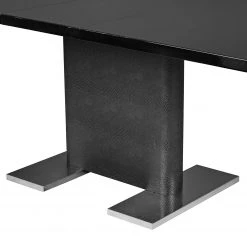 Loftscape Table Rosnay - (extensible) - MDF (panneau de fibres à densité moyenne) & verre / Acier inoxydable - Noir & imitation peau de serpent anthracite / acier inoxydable 16 Loftscape Table Rosnay - (extensible) - MDF (panneau de fibres à densité moyenne) & verre / Acier inoxydable - Noir & imitation peau de serpent anthracite / acier inoxydable -Meubles de salle à manger Soldes Magasin 1000233993 210108 13130300430 DETAILS P000000001000233993