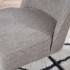 Fredriks Chaises cantilever Coggia (lot de 2) - Tissu / Fer - Cappuccino / Noir -Meubles de salle à manger Soldes Magasin 1000234595 210929 08555600060 DETAILS P000000001000234595