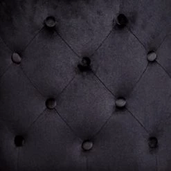 Jack & Alice Chaises capitonnées Loix (lot de 2) - Velours / Acier - Noir -Meubles de salle à manger Soldes Magasin 1000234601 210115 12513500045 DETAILS P000000001000234601