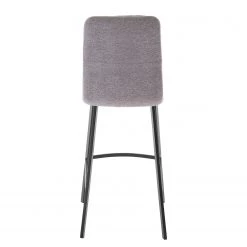 Mørteens Chaise de bar Tillac - Tissu / Acier - Gris chiné / Noir -Meubles de salle à manger Soldes Magasin 1000235382 210818 08500300005 DETAILS P000000001000235382