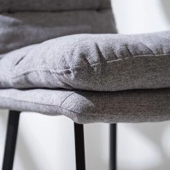 Mørteens Chaise de bar Tillac - Tissu / Acier - Gris chiné / Noir -Meubles de salle à manger Soldes Magasin 1000235382 220801 032 DETAILS P000000001000235382