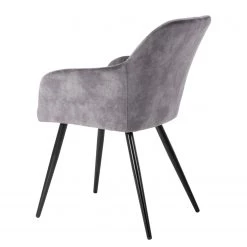 Jack & Alice Chaise à accoudoirs Vieville - Velours / Acier - Gris foncé / Noir 12 Jack & Alice Chaise à accoudoirs Vieville - Velours / Acier - Gris foncé / Noir -Meubles de salle à manger Soldes Magasin 1000235392 210818 08500400051 DETAILS P000000001000235392