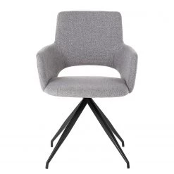 Mørteens Chaise à accoudoirs Publier - Tissu / Acier - Gris chiné / Noir -Meubles de salle à manger Soldes Magasin 1000235393 210818 08500400058 DETAILS P000000001000235393