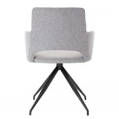 Mørteens Chaise à accoudoirs Publier - Tissu / Acier - Gris chiné / Noir -Meubles de salle à manger Soldes Magasin 1000235393 210818 08500400061 DETAILS P000000001000235393