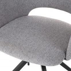 Mørteens Chaise à accoudoirs Publier - Tissu / Acier - Gris chiné / Noir -Meubles de salle à manger Soldes Magasin 1000235393 210818 08500400062 DETAILS P000000001000235393