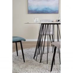 Jack & Alice Table Machy - Imitation marbre blanc / Noir -Meubles de salle à manger Soldes Magasin 1000235401 220524 022 MOOD DETAILS P000000001000235401 mood