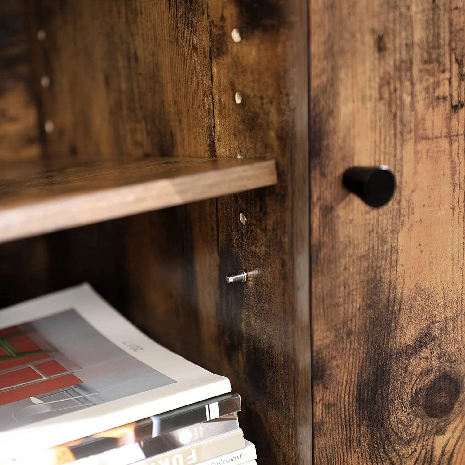 Red Living Buffet Cottage Hill III - Verre / Métal - Marron / Noir 7 Red Living Buffet Cottage Hill III - Verre / Métal - Marron / Noir – Image 7