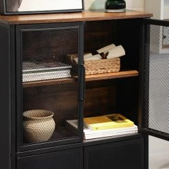 Red Living Buffet Thenon II - Noir / Marron -Meubles de salle à manger Soldes Magasin 1000235692 201210 06230900188 DETAILS P000000001000235692