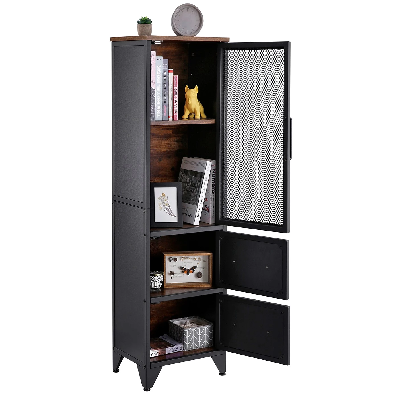 Red Living Étagère Thenon - Noir / Marron 5 Red Living Étagère Thenon - Noir / Marron – Image 5