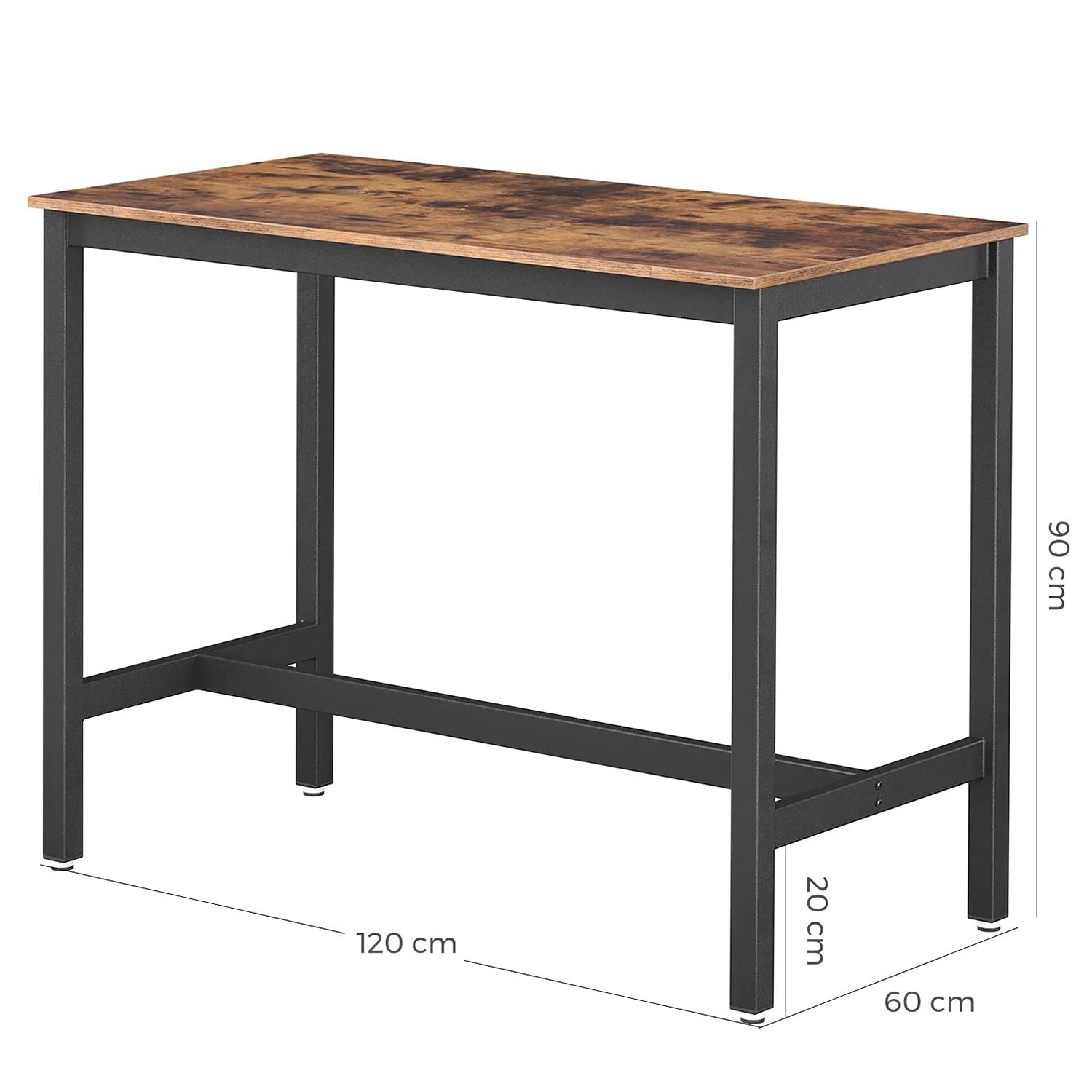 Red Living Table haute Seix - 120 x 60 cm 5 Red Living Table haute Seix - 120 x 60 cm – Image 5