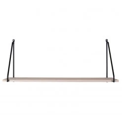 Norrwood Étagère murale Bucilly - Paulownia massif / Métal - Paulownia / Noir -Meubles de salle à manger Soldes Magasin 1000235940 201223 12280300056 DETAILS P000000001000235940