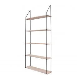 Norrwood Étagère murale Carmaux - Paulownia massif / Métal - Paulownia / Noir