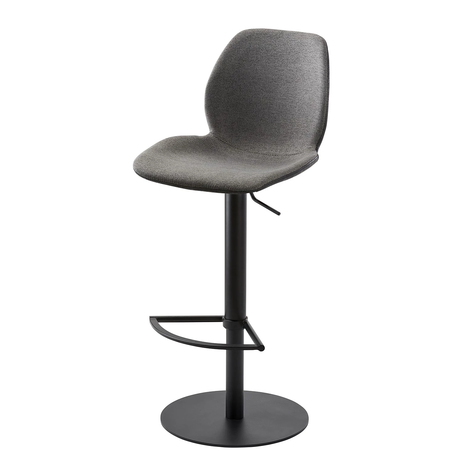 Mayer Sitzmöbel Chaise de bar myMARCO - Tissage à plat et imitation cuir / Acier - Noir chiné 1 Mayer Sitzmöbel Chaise de bar myMARCO - Tissage à plat et imitation cuir / Acier - Noir chiné