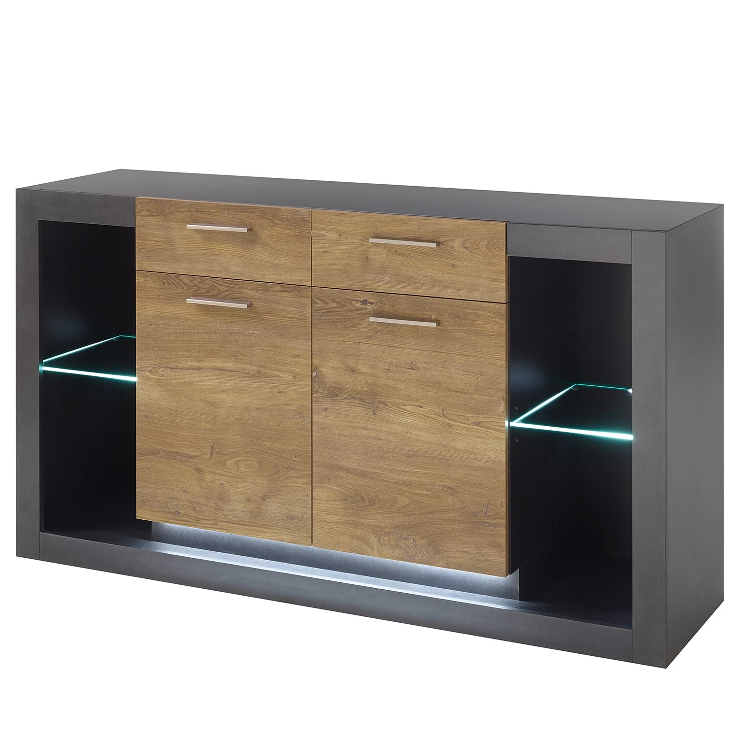 Red Living Buffet Talence II - Imitation châtaigner / Gris 1 Red Living Buffet Talence II - Imitation châtaigner / Gris