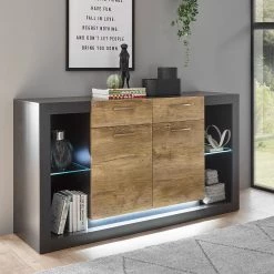 Red Living Buffet Talence II - Imitation châtaigner / Gris 11 Red Living Buffet Talence II - Imitation châtaigner / Gris -Meubles de salle à manger Soldes Magasin 1000236850 201218 06044000051 MOOD DETAILS P000000001000236850 mood