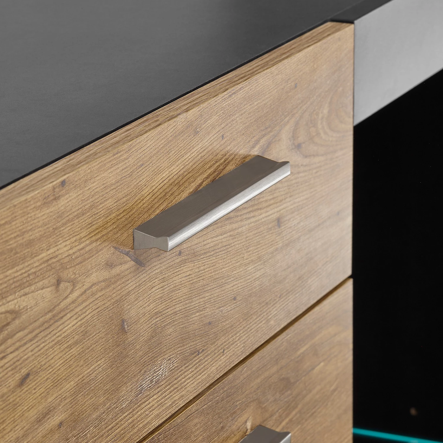 Red Living Buffet Talence II - Imitation châtaigner / Gris 7 Red Living Buffet Talence II - Imitation châtaigner / Gris – Image 7