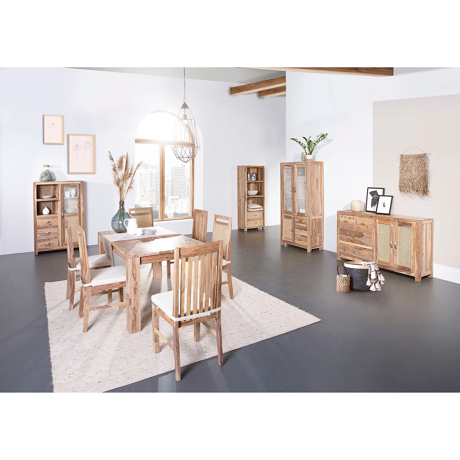 Naturoo Buffet Rodern I - Sheesham massif / Cannage 3 Naturoo Buffet Rodern I - Sheesham massif / Cannage – Image 3