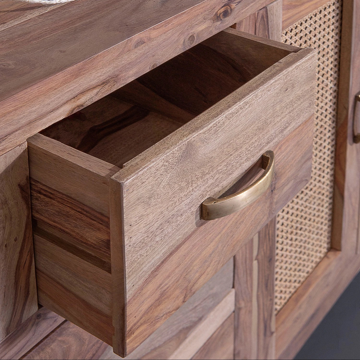 Naturoo Buffet Rodern I - Sheesham massif / Cannage 6 Naturoo Buffet Rodern I - Sheesham massif / Cannage – Image 6