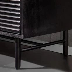 Red Living Buffet haut Soyons - Acacia massif / Métal - Noir / Doré -Meubles de salle à manger Soldes Magasin 1000239491 210608 06102500007 DETAILS P000000001000239491