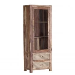 Naturoo Vitrine Rodern - Sheesham massif / Cannage