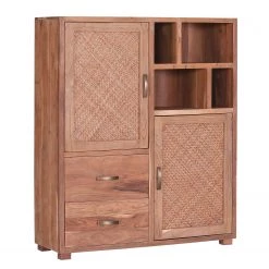 Naturoo Buffet haut Valenton - Acacia massif / Rotin