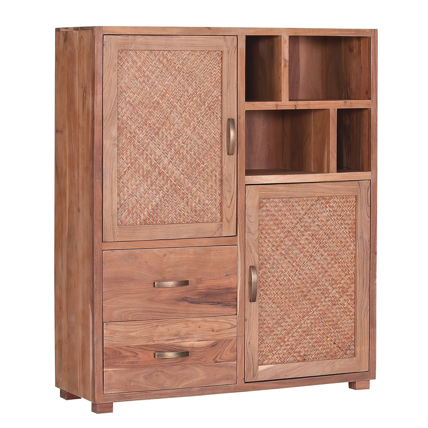 Naturoo Buffet haut Valenton - Acacia massif / Rotin 1 Naturoo Buffet haut Valenton - Acacia massif / Rotin