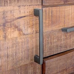 Red Living Buffet Thiery I - Manguier massif / Métal - Manguier marron / Anthracite -Meubles de salle à manger Soldes Magasin 1000239508 210108 13381500085 DETAILS P000000001000239508