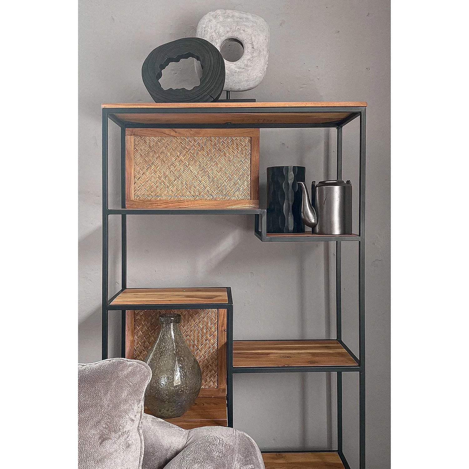 Naturoo Étagère Valenton - Acacia massif / Métal - Acacia / Noir 2 Naturoo Étagère Valenton - Acacia massif / Métal - Acacia / Noir – Image 2