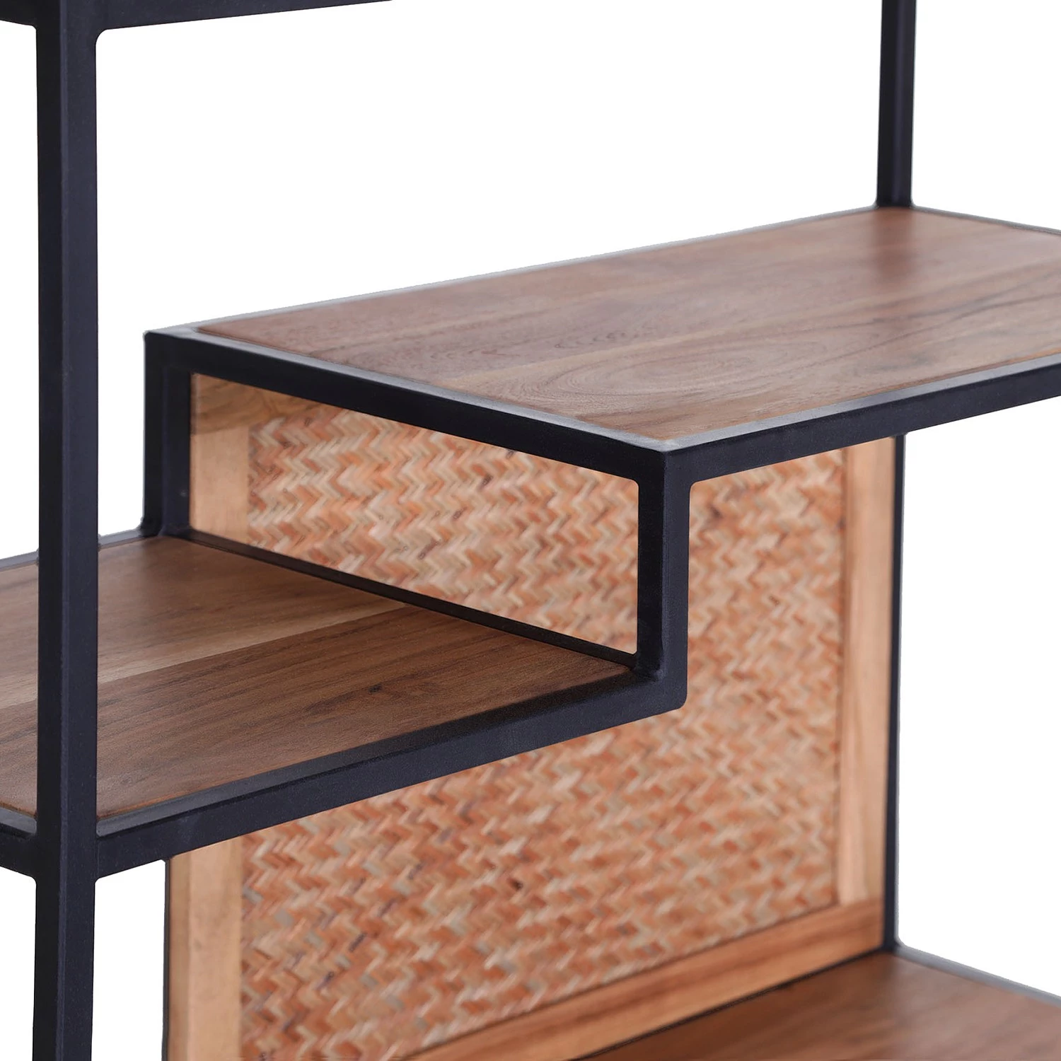 Naturoo Étagère Valenton - Acacia massif / Métal - Acacia / Noir 3 Naturoo Étagère Valenton - Acacia massif / Métal - Acacia / Noir – Image 3