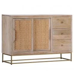 Naturoo Buffet Rumilly - Tressage en rotin / Manguier massif