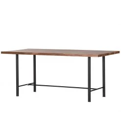 Red Living Table Sanvic - Sheesham massif / Métal - Sheesham / Noir