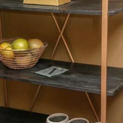 Red Living Étagère Oissel I - Acacia massif / Métal - Acacia noir / Doré 5 Red Living Étagère Oissel I - Acacia massif / Métal - Acacia noir / Doré -Meubles de salle à manger Soldes Magasin 1000240810 210113 13380800063 DETAILS P000000001000240810