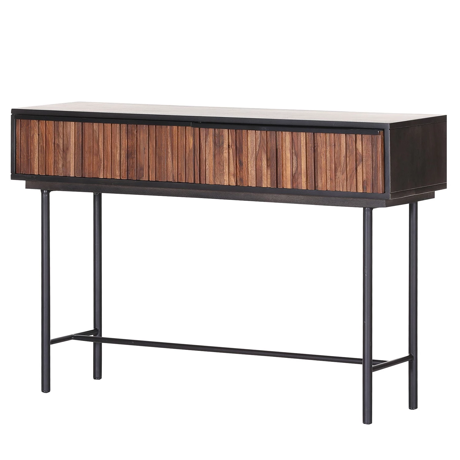 Red Living Console Sanvic - Sheesham / Acacia massif - Sheesham / Anthracite 1 Red Living Console Sanvic - Sheesham / Acacia massif - Sheesham / Anthracite