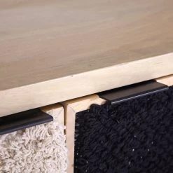 Naturoo Console Soyans - Partiellement en manguier massif / Métal - Beige / Noir -Meubles de salle à manger Soldes Magasin 1000240821 210113 13393800112 DETAILS P000000001000240821