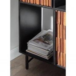 Red Living Étagère Sanvic - Sheesham / Acacia massif - Sheesham / Anthracite -Meubles de salle à manger Soldes Magasin 1000240822 210812 13315600018 DETAILS P000000001000240822